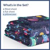 Kids 4 Piece Bed Sheet Set - Cute & Cozy Wrinkle-Resistant with Vibrant Designs - CGK Linens. - 2 of 4
