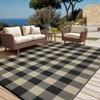 Outdoor Modern Stripe Picnic Mat Lightweight Woven Plastic Straw Rug for Camping Garden Backyard Patio Auto Low Pile Reversible Erasable Area Rugs - 4 of 4