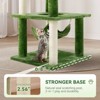 Modern Multicoloured 600 GSM Soft Plush Cat Tree Pet Tower with Sisal Post and Hanging Ball, Fake Real Leaves - 4 of 4