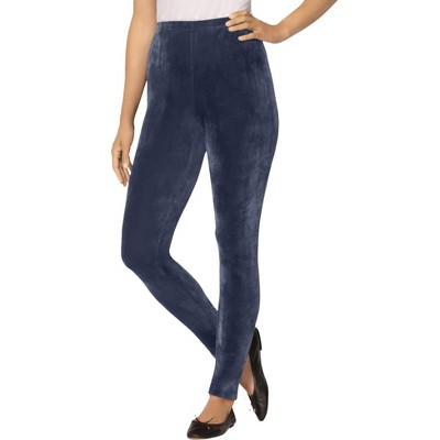 Woman Within Women's Plus Size Velour Legging