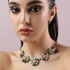 SOHI Women's Multicolour Party Stone Statement Necklace - 4 of 4