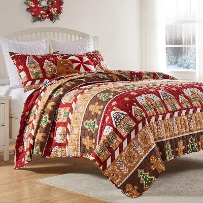 Gingerbread Lane Reversible Quilt Set