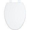Round Toilet Seat, Quiet-Close Design, Grip-Tight Bumpers, Quick-Release Hinges, Slow Close Lid, Full Flat White, Easy Installation - 3 of 4