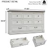 Mastgoal 61" Farmhouse Dresser with 8 Drawers, Rustic Wood Closet Storage with Roman Column for Bedroom - 4 of 4