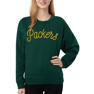 NFL Green Bay Packers Women's Long Sleeve Crew Neck Fleece - 1 of 3