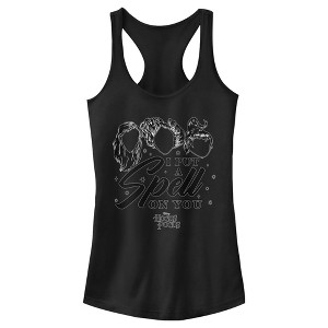 Juniors Womens Disney Hocus Pocus Spell on You Silhouette Racerback Tank Top - 1 of 4