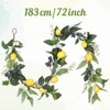 6FT Artificial Lemon Blueberry Garland, Spring Summer Fruit Garland with Greenery Leaves, Yellow Lemon Garland for Front Door Indoor Outdoor Decor - 4 of 4