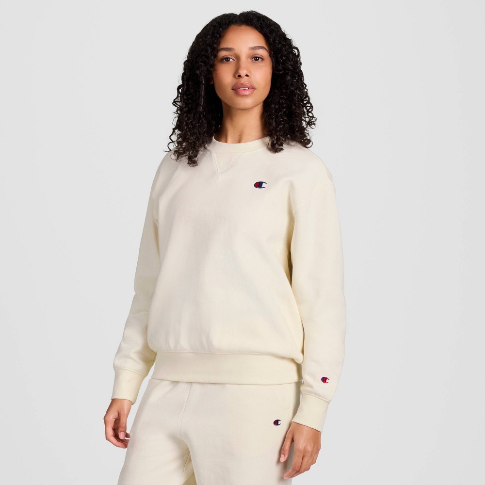 Champion Women's Pullover Sweatshirt - Cream S