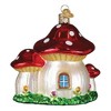 Old World Christmas Blown Glass Ornament for Christmas Tree, Mushroom House - 3 of 4