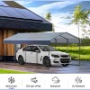 Real Relax Heavy Duty Metal Carport, Outdoor Garage Car Shelter Shade with Heavier Metal Frame, Galvanized Metal Roof for Car and Boats, Grey - 2 of 4