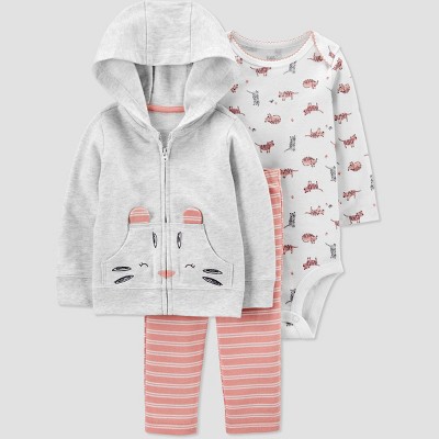Image of Baby Girls' Tiger Striped Top & Bottom Set - Just One You® made by carter's Pink
