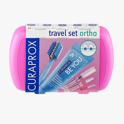 Curaprox Travel Set – Complete Oral Care Kit - Pink