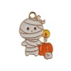 John Bead Sweet & Petite Halloween Small Simple Cute Charms 25x18mm Mummy with Pumpkin 6 Pieces - 3 of 4