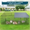 TROPOW Chicken Run Walk in Chicken Coop Hen Poultry House Cage Pet Playpen Garden with Water-Resist Cover Rabbit Hutch House Enclosure Playpen - 2 of 4