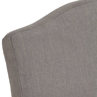Slate Gray LiveSmart Fabric Slipcover Dining Chair with Caster Wheels