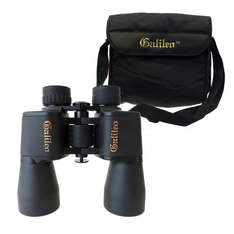 Galileo 10x50 Wide Angle Binoculars - Black, 1 of 2