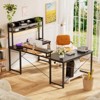 Aheaplus U-Shaped Metal Base Computer Desk - 2 of 4