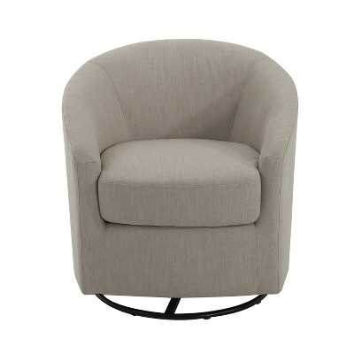 GDFStudio Edmond Modern Indoor Fabric Swivel Gliding Chair