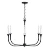 Capital Lighting Decklan 6 - Light Chandelier in  Black Iron - 3 of 4