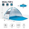 MaseiKar UPF 50+ Beach Tent Sun Shelter for 3/4 Person, Portable Beach Cabana Tent - 2 of 4