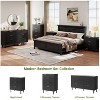 Black Fluted 3-Drawer Dresser - Modern Storage w/ Anti-Tip Device for Bedroom & Living Room - 4 of 4