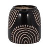 Boho Ceramic Vase - Modern Decorative Accent for Home or Office - Handcrafted Pattern - Small Flower Vase for Shelf, Table & Mantel Decor - 6" Black - 4 of 4