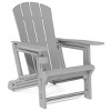 FURNIinspire Patio Accent Chairs Outdoor Folding Chairs Adirondack Chair, Portable Chair With Handles For Beach, Backyard, Gray, 31.4"*29.6"*36.4" - 2 of 4