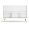 Toy Storage Organizer Bookshelf with Storage with 3 Collapsible Fabric Drawers and Pine Legs - 4 of 4