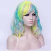 Unique Bargains Women's Halloween Curly Wigs 15" Multicolor Highlight with Wig Cap - image 4 of 4