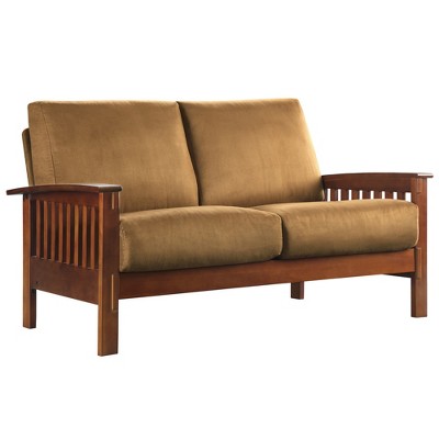 Jordan Microfiber Loveseat Rust Brown - Inspire Q