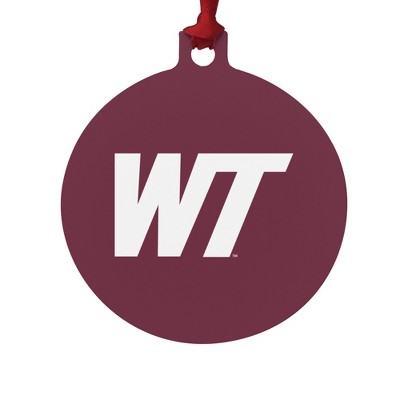 West Texas A&M Primary Logo Aluminum Holiday Christmas Tree Ornament
