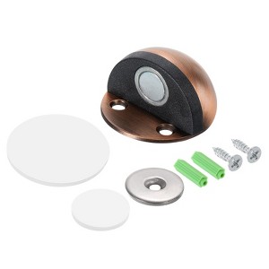 Unique Bargains Stainless Steel Magnetic Door Stops with Self Adhesive and Screws - 1 of 4