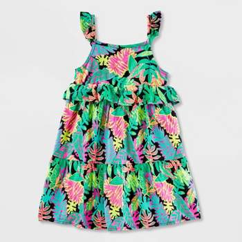 Toddler Girls' Adaptive Tropical Floral Dress - Cat & Jack™