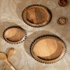SEVOBAL Serving Platters Handcrafted Wooden Serving with Black Resin Accent, Functional Art Piece for Modern Living, Dining, Brown, 12"*12"*2" - 2 of 4