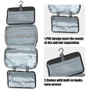 Unique Bargains Travel Toiletry Bag Makeup Bag Organizer Toiletry Organizer Travel Cosmetic Bag Waterproof Polyester Black 1pc - 3 of 4
