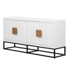 U-Style Light Luxury Cabinet with Distinctive Support Legs & Adjustable Shelves, Ideal for Living Rooms, Corridors, and Study Spaces - 3 of 4
