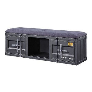 NicBex Storage Bench Modern Rectangle Stools with Metal Frame for Bedroom and Entryway, Gray - 1 of 4