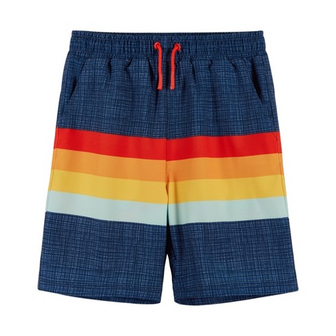 Andy & Evan Kids Stretch Lined Boardshorts Blue, Size 7 : Target