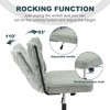 DOMETOUR Armless Office Chair no Wheels Swivel Desk Chair, Height Adjustable for Living Room - 3 of 4