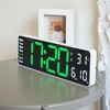 13-Inch Digital Wall Clock - Alarm Clock, Time and Date Display, Temperature and Week Display, Adjustable Brightness, Automatic Photosensitive Sensor - 2 of 4