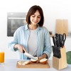 Cheer Collection 13-Piece Stainless Steel Kitchen Knife Set with Wooden Block, Shears, and Sharpener - 3 of 3