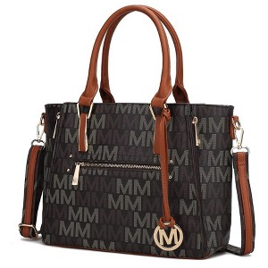 MKF Collection Siena Women's M Signature Handbag by Mia K- Brown - 1 of 4