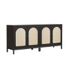 COZONY Rattan Sideboard Buffet Cabinet with Adjustable Shelf, Kitchen Storage Cabinet for Living Room Hallway Entryway - 3 of 4