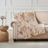 Greenland Home Fashions Grace Stunning Floral Design Luxurious Modern Ultimate Comfort Throw Accessory 50"x60" Buttercup - 2 of 4