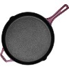 Bruntmor 12'' Grey Pre-seasoned Cast Iron Frying Pan with Easy Draining - Red - image 2 of 4