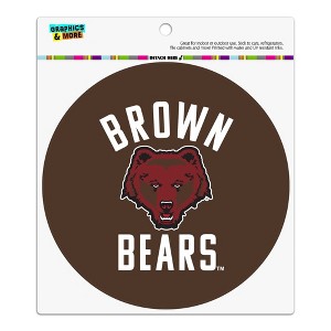 Brown University Bears Logo Automotive Car Refrigerator Locker Vinyl Circle Magnet - 1 of 4