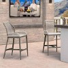 PURPLE LEAF 2 Pieces Bar Stools Patio Modern Rattan Barstools Aluminum Woven Tall Bar Chairs with Cushions for Outdoor Kitchen Island Garden - 2 of 4