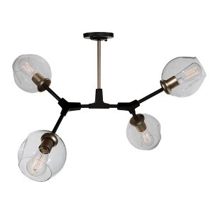 Artcraft Lighting Organic 4 - Light Semi-Flush Mount in  Vintage Brass - 1 of 2
