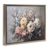 Stupell Industries Roses & Peonies on Gray Black Floater Framed Canvas Wall Art - 3 of 4