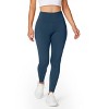 3-PC Medium Size Women's High Waist Leggings with Side Pockets , Soft Stretch, Moisture Wicking Women Bottoms (Black, Navy & Dark Grey) - 2 of 4